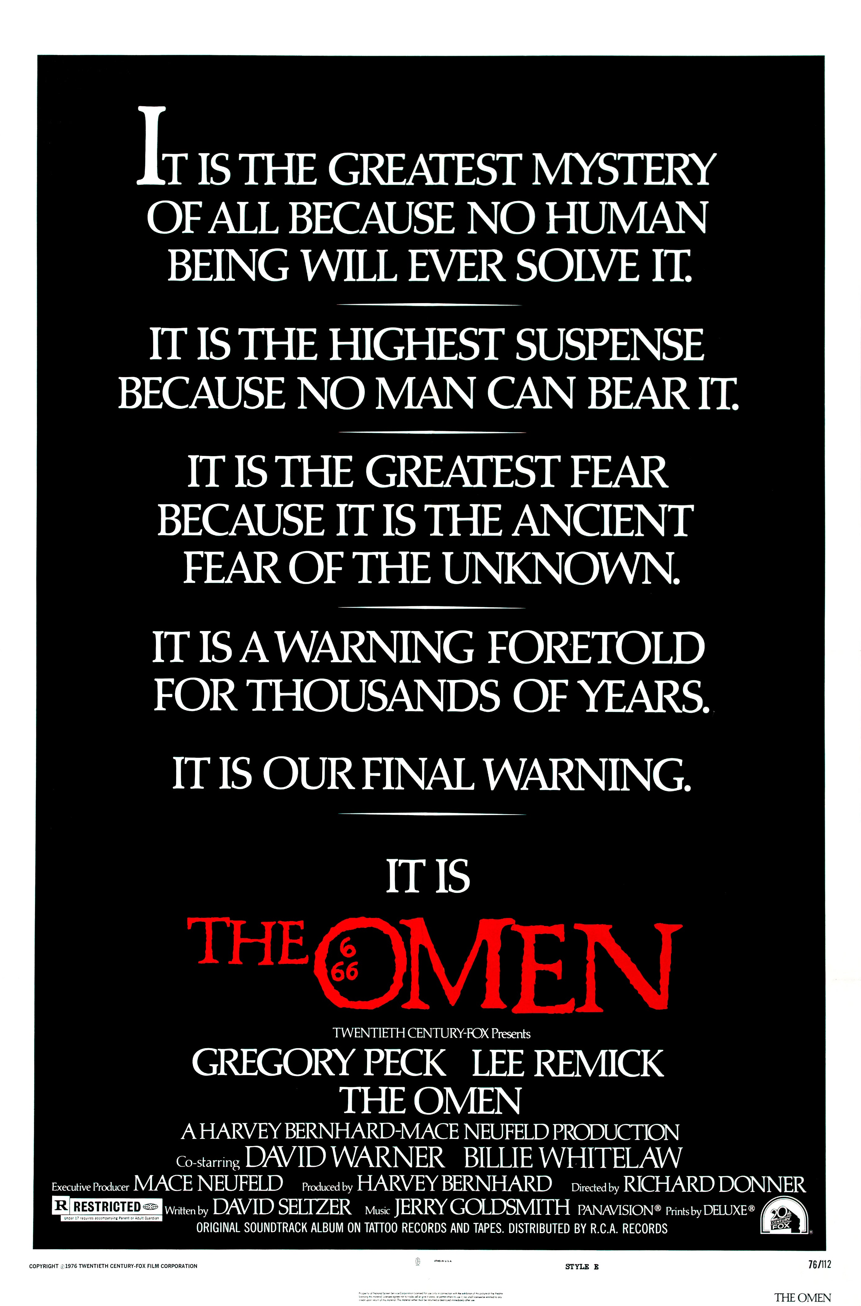 The Omen (1976) - POSTER